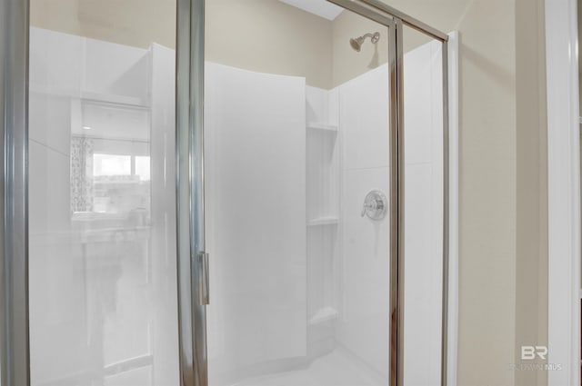 bathroom with an enclosed shower