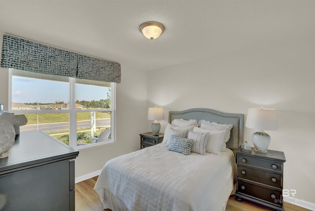 bedroom featuring light hardwood / wood-style flooring