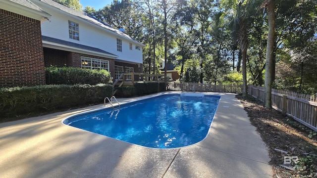 view of pool featuring a deck