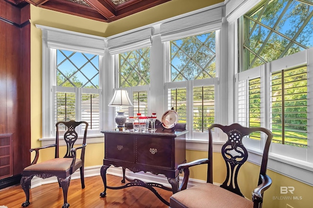 view of sunroom