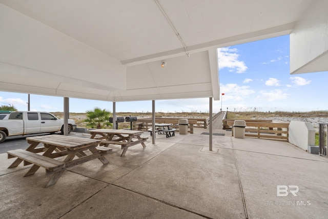 view of patio with outdoor dining space