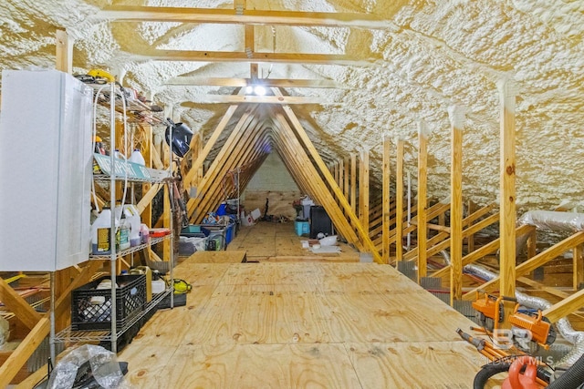 view of attic