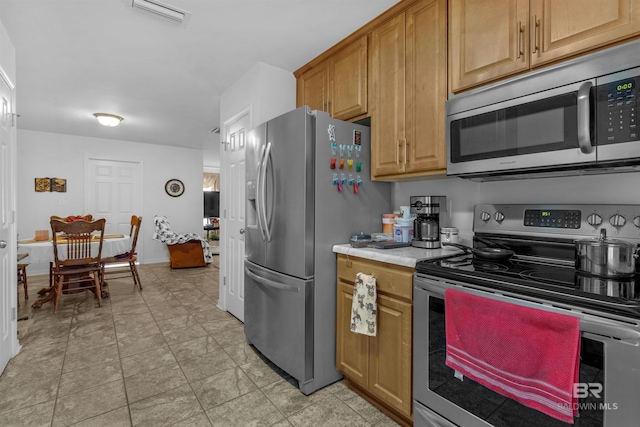 kitchen with stainless steel appliances