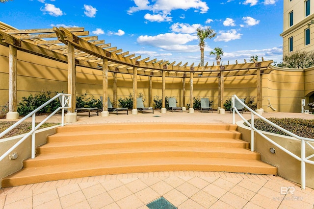 view of patio / terrace with a pergola