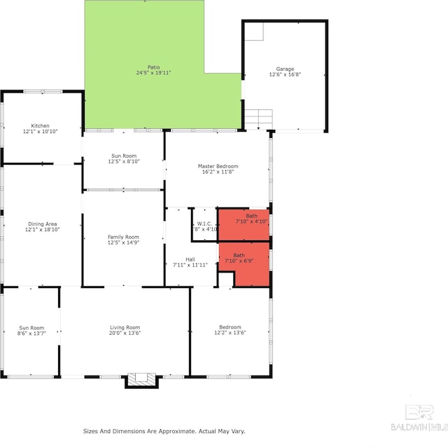1706 Hunter Ave, Mobile, AL 36604 - view of floor plan / room layout
