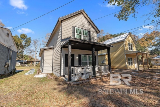 view of front of house with a porch