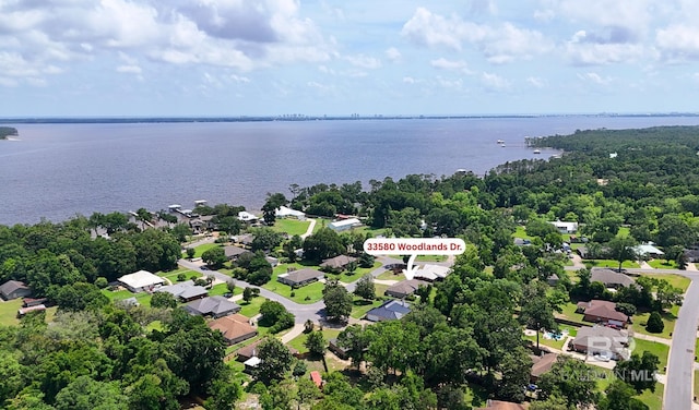 33580 Woodlands Dr, Lillian, AL 36549 - aerial view of residential area featuring a large body of water