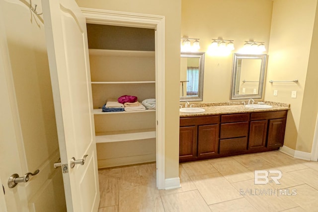 bathroom featuring vanity