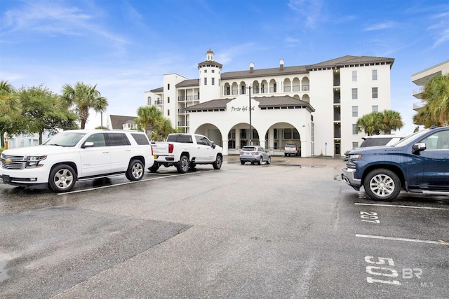 view of uncovered parking lot