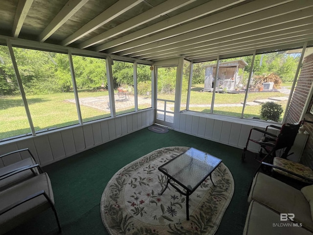 view of sunroom