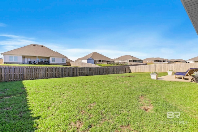 view of yard with a patio