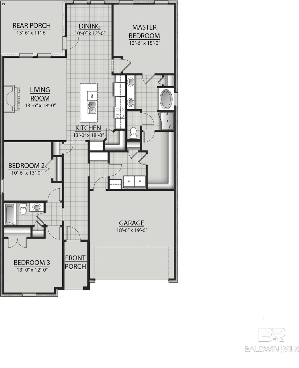 1574 Fenton Cir, Foley, AL 36535 - view of layout