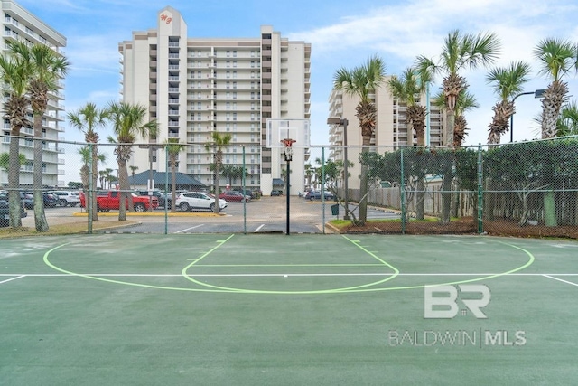 view of basketball court