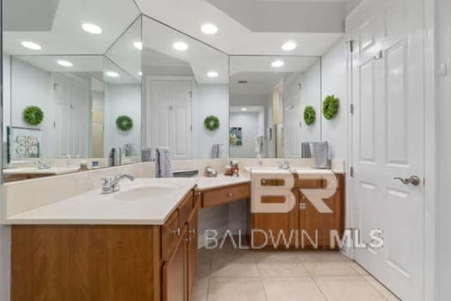 200 Peninsula Blvd Unit E101, Gulf Shores, AL 36542 - full bath with vanity, recessed lighting, and tile patterned floors