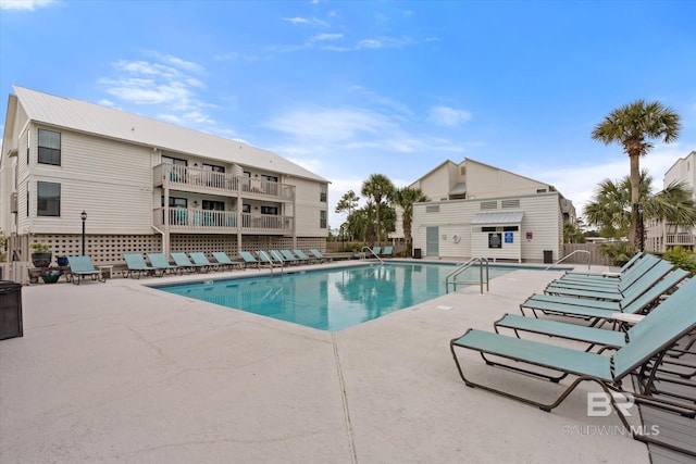 view of pool with a patio
