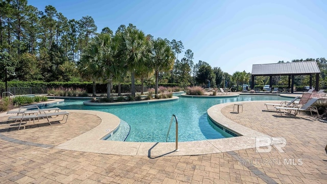 26716 Montelucia Way, Daphne, AL 36526 - community pool with fence, a patio area, and a gazebo