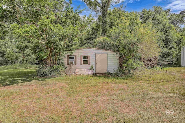 view of shed