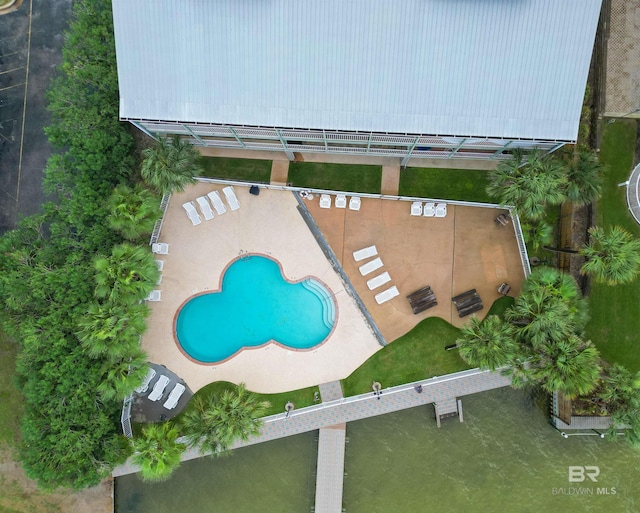 birds eye view of property