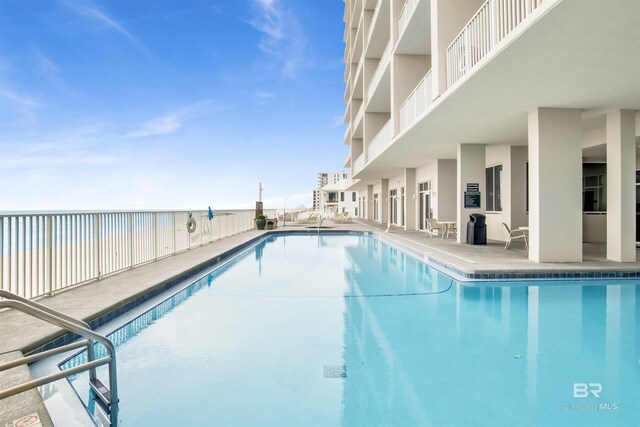 view of pool with a patio