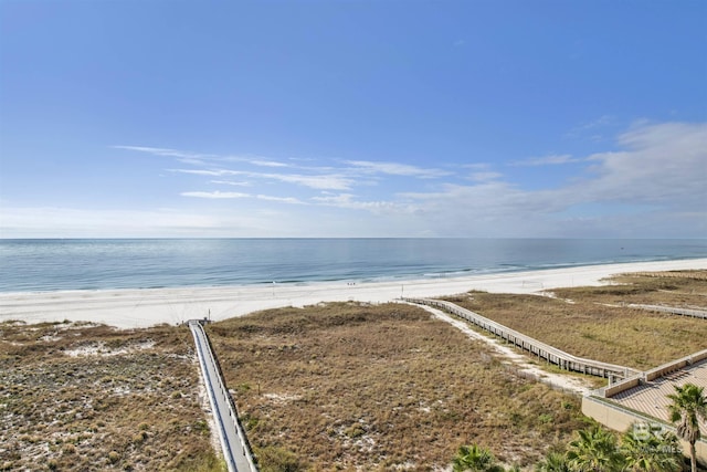 water view featuring a beach view