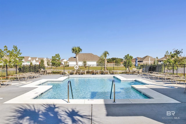 view of pool with a patio area