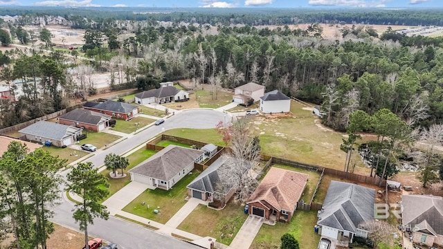 birds eye view of property featuring a residential view