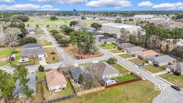 bird's eye view featuring a residential view