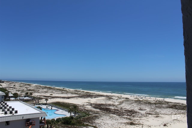 water view featuring a beach view