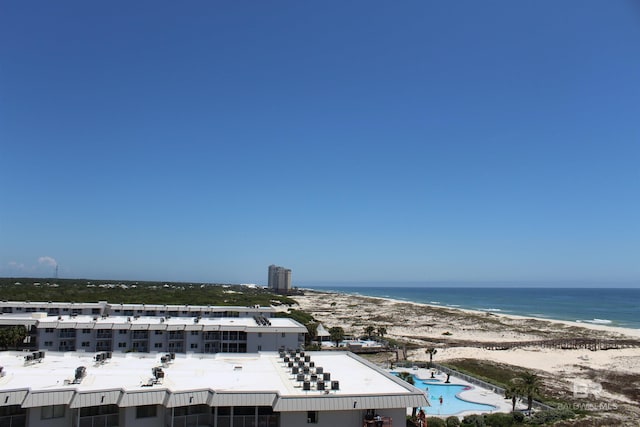 water view with a view of the beach