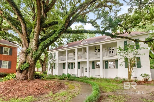 exterior space with a balcony