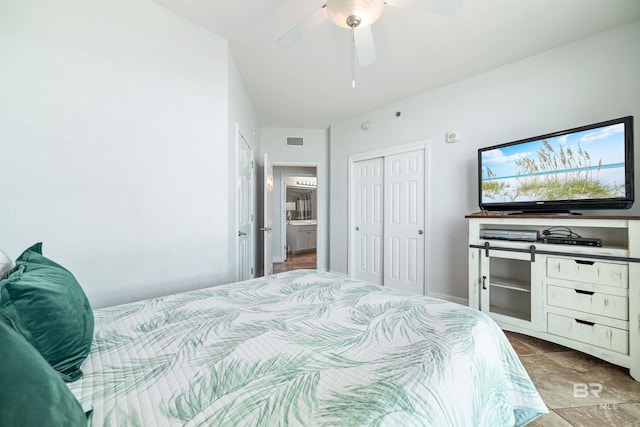 931 W Beach Blvd Unit 608, Gulf Shores, AL 36542 - bedroom featuring a closet and ceiling fan
