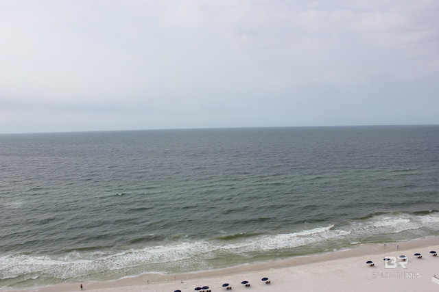 property view of water with a view of the beach