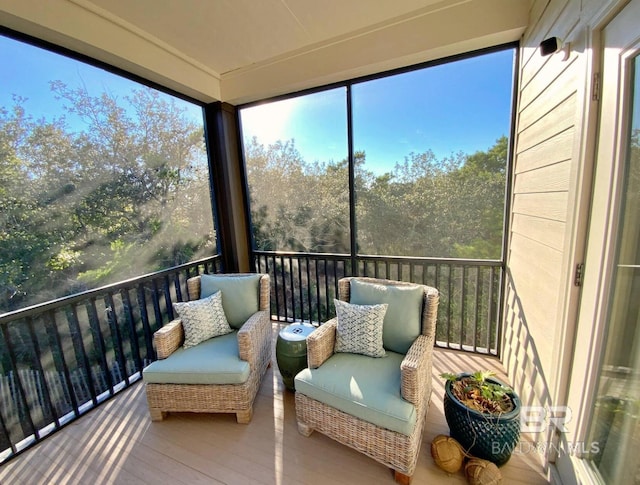 view of sunroom