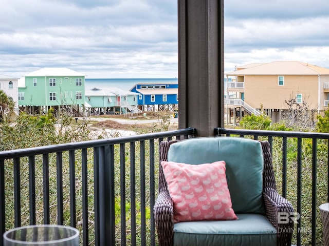 balcony with a residential view