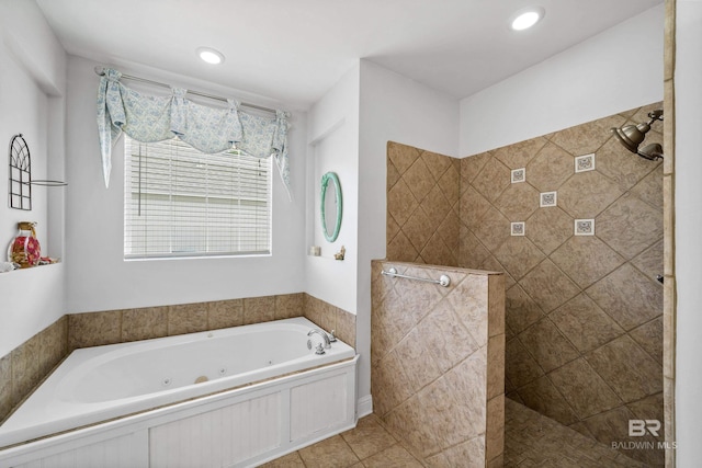 16288 Ferry Rd, Fairhope, AL 36532 - full bath featuring recessed lighting, walk in shower, and a tub with jets
