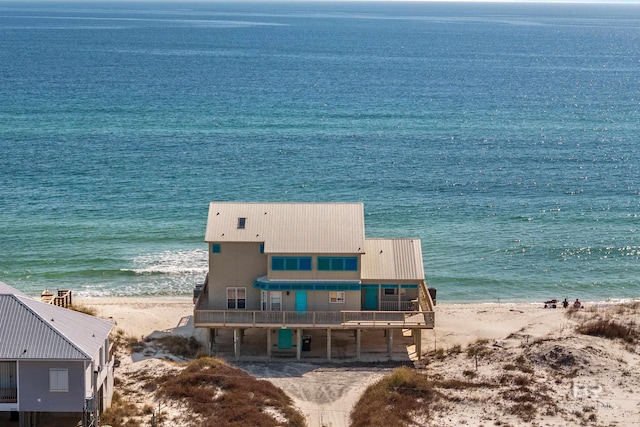 property view of water with a view of the beach