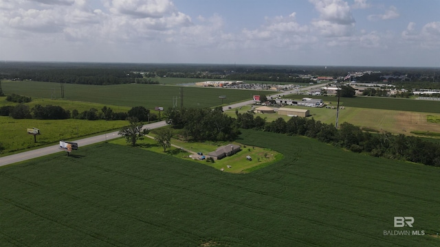 drone / aerial view featuring a rural view