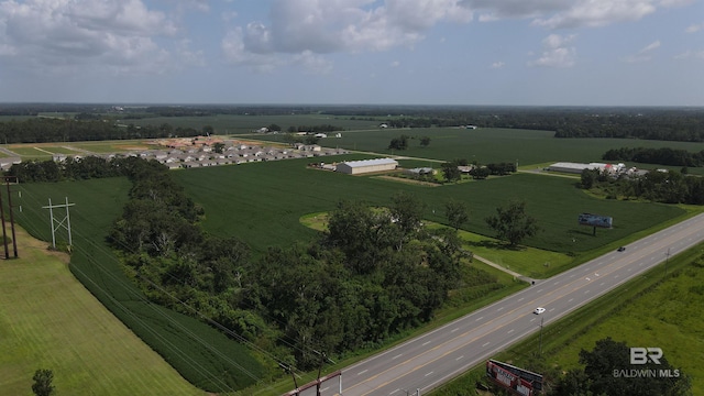 drone / aerial view featuring a rural view