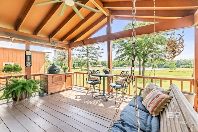 196 Jernigan Rd, Brewton, AL 36426 - deck with ceiling fan