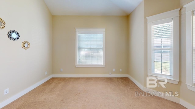 empty room with light carpet