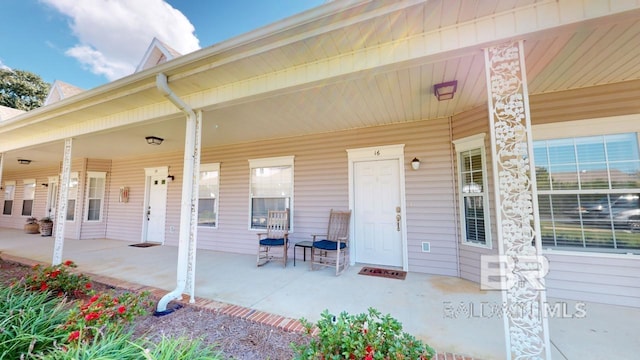 view of patio with covered porch