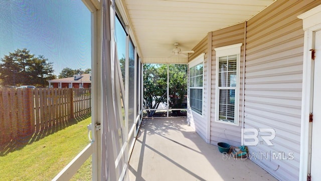 view of sunroom