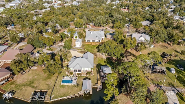 drone / aerial view with a residential view