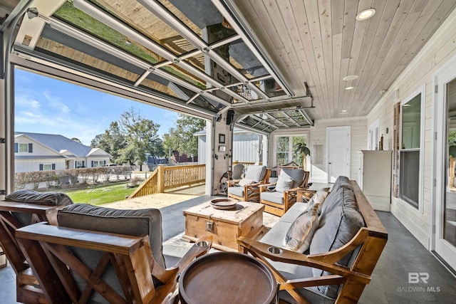 view of patio / terrace with an outdoor living space