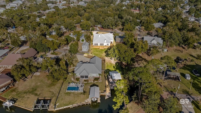 aerial view featuring a residential view