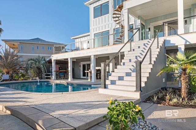 30471 Harbour Dr, Orange Beach, AL 36561 - pool featuring stairs and a patio area
