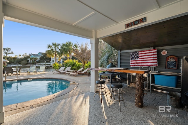 30471 Harbour Dr, Orange Beach, AL 36561 - pool featuring a patio area and outdoor dry bar