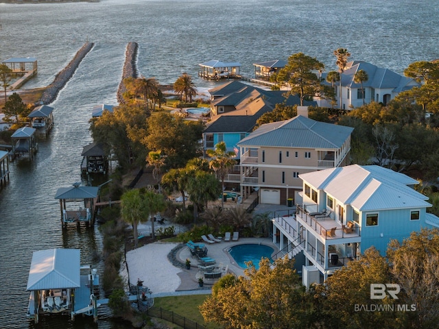 30471 Harbour Dr, Orange Beach, AL 36561 - bird's eye view featuring a water view