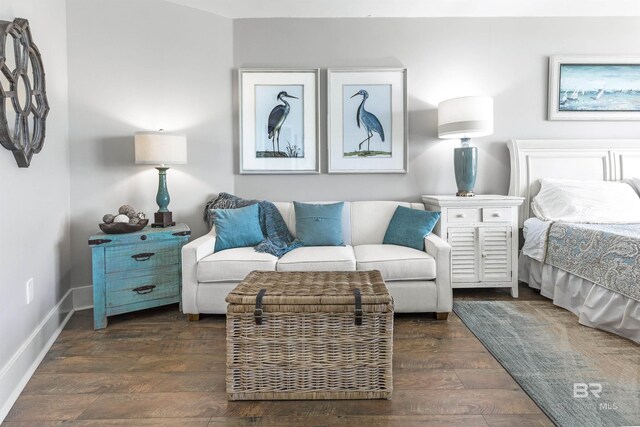 28105 Perdido Beach Blvd Unit C-314, Orange Beach, AL 36561 - bedroom with baseboards and wood-type flooring