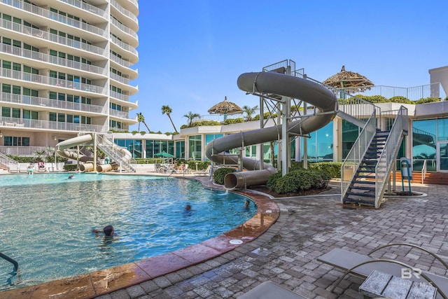 28105 Perdido Beach Blvd Unit C-314, Orange Beach, AL 36561 - community pool featuring a water slide and stairs